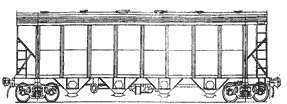 Four-axle wagon for granular polymer