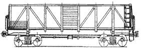 Four–axle wagon for containers of middle tonnage on open wagon base