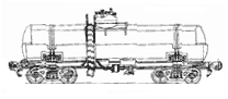 Four-axle tank wagon for oleum