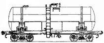 Four-axle tank wagon for phenol