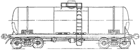 Four-axle tank wagon for propane