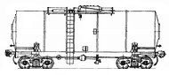 Four-axle tank wagon for sulfanol paste