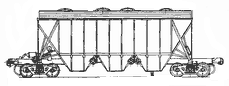 Four-axle covered hopper wagon for grain